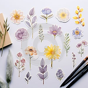 A watercolor that is whimsically inspired by both flowers and nature