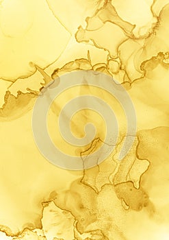 Watercolor Yellow Background. Color Sun Stains.