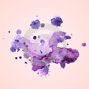 Watercolour blots, splash, vector illustration