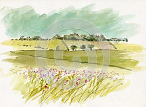 Watercolour Landscape sketch