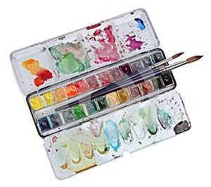 Watercolour paint palette