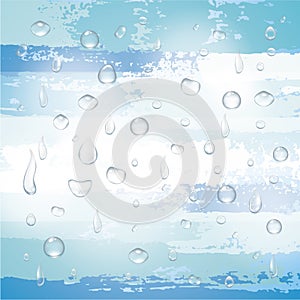 Waterdrop and blue background