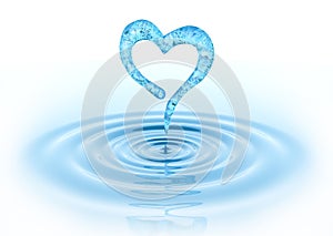 Waterdrop and Heart photo