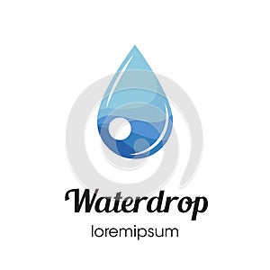 Waterdrop logo, icon, or symbol template design