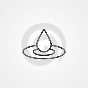 Waterdrop vector icon sign symbol