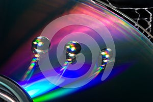 Waterdrops on a cd