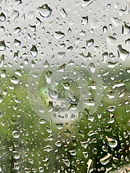 Waterdrops on a window.