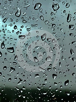 Waterdrops on a window.