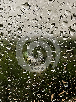 Waterdrops on a window.