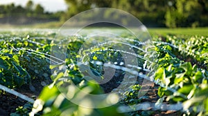 A waterefficient irrigation system combines precision technology with lowpressure sprinklers to maximize crop yield photo