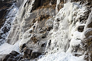 Waterfall Acquafraggia also Acqua Fraggia in province of Sondrio in Lombardy, north Italy