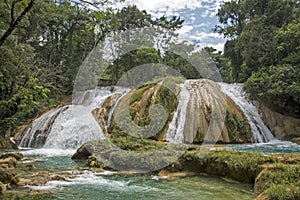 Waterfall Agua Azul in Chiapas photo