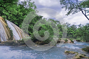 Waterfall Agua Azul Chiapas Mexico