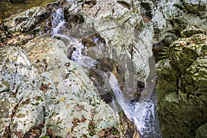 Waterfall in the Agur gorge near Sochi, Russia