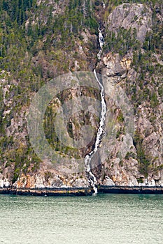 A waterfall along the Inside Passage, Alaska