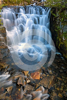 Waterfall along Sunbeam Creek in Mt Rainier National Park