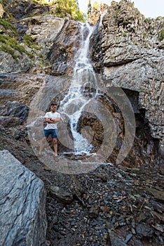 Waterfall in Altai Mountains