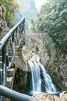 The waterfall and Arch bridge