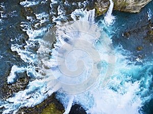 Waterfall as seen from above