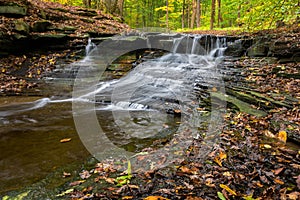 Waterfall In Autumn