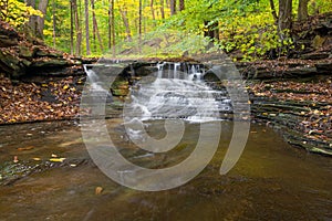 Waterfall In Autumn