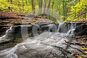 Waterfall In Autumn