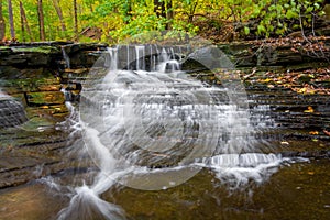 Waterfall In Autumn