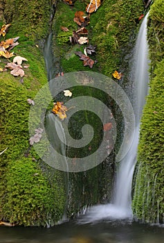 Waterfall in autumn