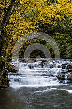 Waterfall in Autumn - Campbell Falls, Camp Creek State Park, West Virginia