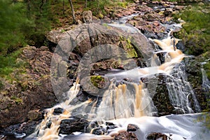 Waterfall during autumn in Danska Fall nature reserve close to Halmstad on the Swedish west coast.