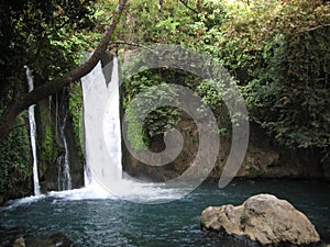 Waterfall at the Banias national park
