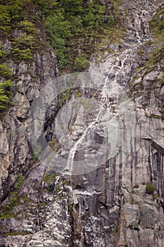 Waterfall on the bank of Lysefjorden in Norway