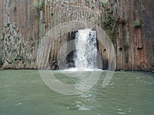 Waterfall and basaltic prisms of Santa MarÃÂ­a Regla, Mexico. photo