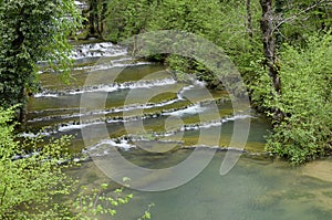 Waterfall and basins of Baume les messieurs