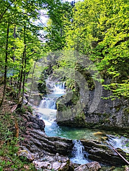 Waterfall in Bavarian wildness, Alps