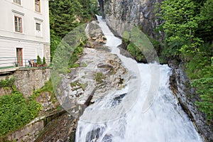 waterfall in the beautiful spa town of Bad Gastein, Austria