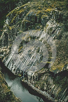 Waterfall in the belesar reservoir