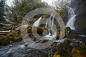 Waterfall of the birth of a river