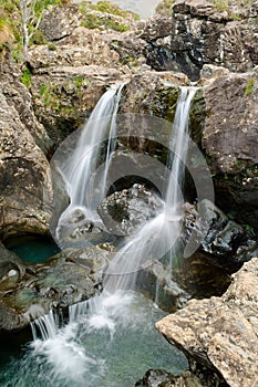 Waterfall in the Black Cuillins, Skye, Scotland photo