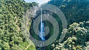 waterfall blue in brazil with 14 waterfalls in corupa one of the last areas of the Atlantic forest in Brazil.