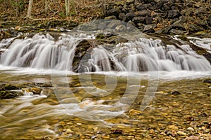 A Waterfall in the Blue Ridge Mountains of Virginia, USA