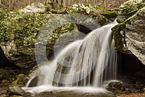 Waterfall in the Blue Ridge Mountains of Virginia, USA.