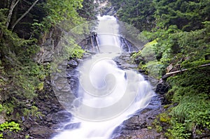 Waterfall (blurred motion). Color image