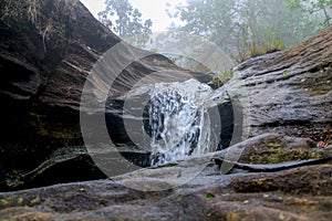 Waterfall by boat Pachmarhi, Madhya Pradesh