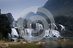 Waterfall Bondjok. North Vietnam.