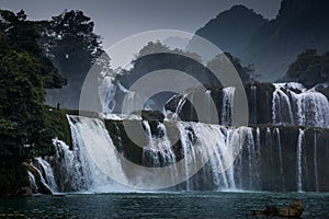 Waterfall Bondjok. North Vietnam.