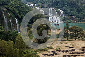 Waterfall Bondjok. North Vietnam.