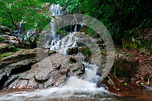 Waterfall the botanical garden in the National Park of Phong Nha Ke Bang, Vietnam.