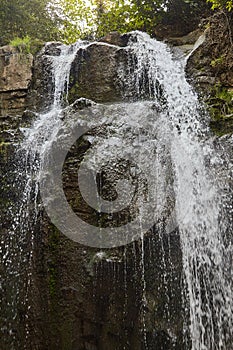 Waterfall in the Botanical garden of old Tbilisi. Legvtakhevi.