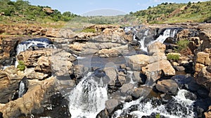 Waterfall at Bourke\'s Luck Potholes in South Africa